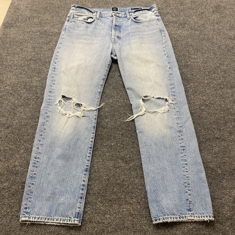 Edwin Tash Relaxed Fit Distressed Ripped Jeans Womens Size 31x29 Retro Style